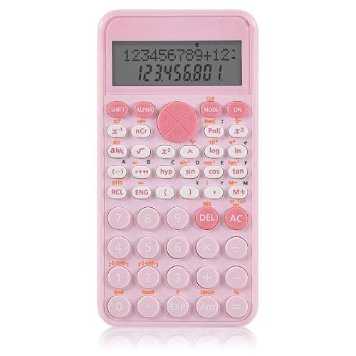 EooCoo 2-Line Standard Scientific Calculator, Portable and Pink School Supplies, Back to School Supplies for Primary Middle High School & College Students - Image 1