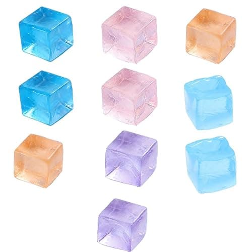 MAIKAOZAI 10Pcs Squishy Cube,Stress Balls for Adults, Fidget Sensory Toy, Cube for Anxiety Relief, Soft & Durable Squishy Fidget Toys for Office & Home - Image 1