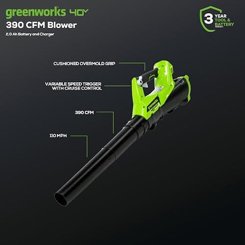 Greenworks 40V Lawn Care Combo Kit, Trimmer & Blower for Edging & Leaf Cleanup, 2.0Ah Battery & Charger (Gas-Free Yard Duo) thumbnail 3