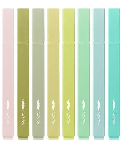 Mr. Pen- Aesthetic Highlighters No Bleed, 8 Pack, Assorted Colors | Chisel Tip, Cute Highlighters Assorted Colors for Journaling, Highlighting, Underlining, Fast Dry, Back to School Supplies - Image 1