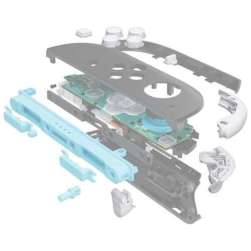 eXtremeRate DIY Replacement Full Set Buttons for Joycon 2, Custom ABXY Direction Keys Dpad + - C Home Capture Release L R ZR ZL Trigger Buttons for Nintendo Switch 2 Controller - White thumbnail 9