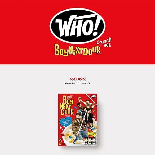 BOYNEXTDOOR - 1ST SINGLE ALBUM [WHO!] (CRUNCH Ver.) Out Box + Photo Book + CD-R + Photocard + Postcard + Sitcker Book + Folded Poster + 3 Extra Photocards thumbnail 2