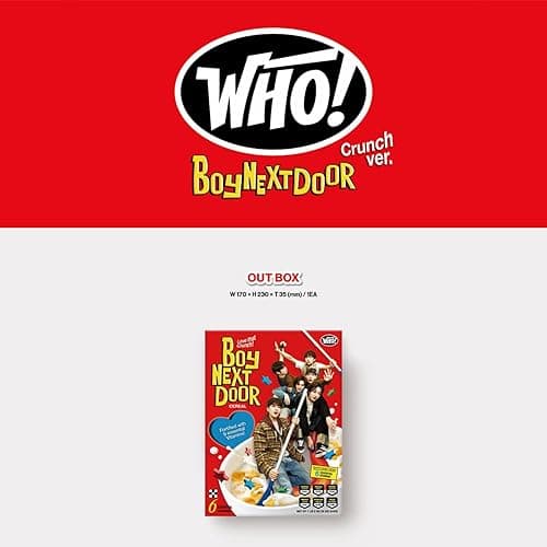 BOYNEXTDOOR - 1ST SINGLE ALBUM [WHO!] (CRUNCH Ver.) Out Box + Photo Book + CD-R + Photocard + Postcard + Sitcker Book + Folded Poster + 3 Extra Photocards thumbnail 2