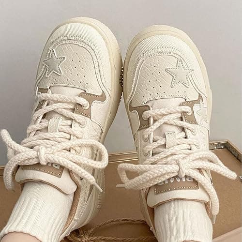 Star Shoes Walking Sneakers for Women - Chunky Platform Y2K Aesthetic Cute Stars Comfort Support US 4-8 thumbnail 3