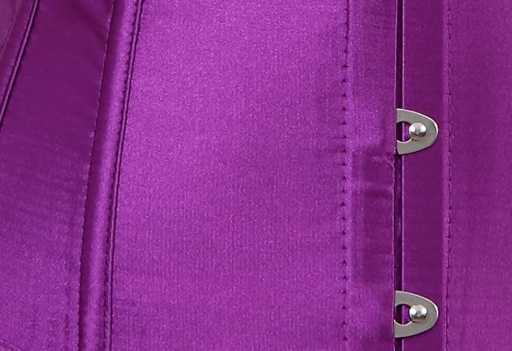 Sapubonva Corset Underbust Women Lace up Halloween Boned Brocade | Corset Underbust Women Top Lace up Boned Brocade Waist Training Renaissance Classic Halloween Plus Size thumbnail 5