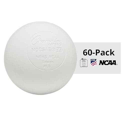Champion Sports Lacrosse Balls: Official Size Sporting Goods Equipment for Professional, College & Grade School Games, Practices & Recreation - NCAA, NFHS and SEI Certified - 60-Pack - White thumbnail 8