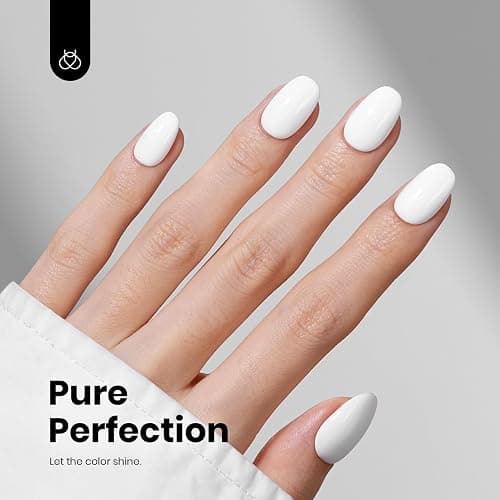 Beetles White Gel Polish - Hema-Free French Gel Nail Polish High Gloss Colors Soak Off Pure White Rhythm Nail Polish Nail Art Manicure Salon White Color Bottle | Soak Off Pure White Rhythm Nail Polish Nail Art Manicure Salon White Color Bottle thumbnail 4