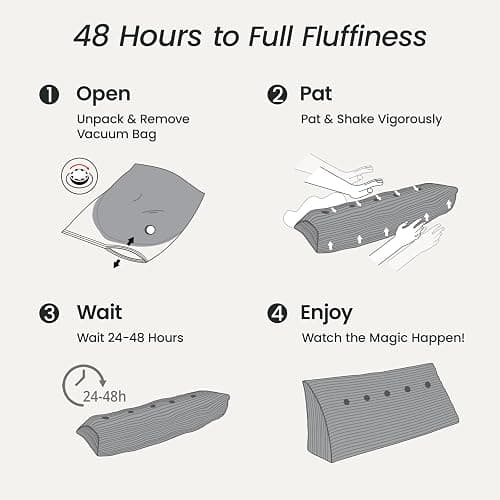 Sasttie Headboard Pillow Twin/Twin XL, Wedge Pillow Headboard for Dorm, Triangular Daybed Backrest Cushion for Sitting or Reading in Bed, with Removable Washable Cover, Dark Grey thumbnail 7