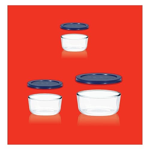 Pyrex Simply Store (3-Pack) Glass Food Storage Containers Set, (2, 4 & 7 Cup) Meal Prep Containers With Plastic BPA-Free Lids, Dishwasher & Microwave Safe thumbnail 6