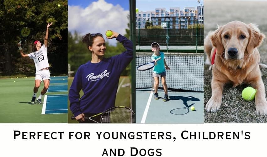 Bargain House - Tennis Balls with Mesh Carrying Bag - Sports - All Court Types - Pressure less - Practice - Durable - Tennis - Cricket Ball - Players - Soft Tennis - Light weight - Green - Pack of 6 thumbnail 3
