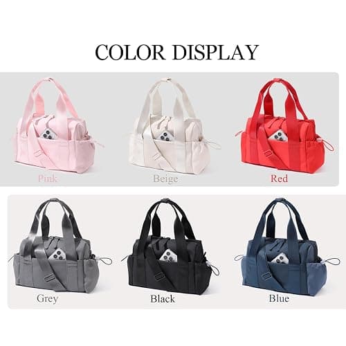 Bucosd Small Gym Bag for Women, Mini Crossbody Gym Duffle Bag with Wet Compartment, Carry on Gym Tote Bag for Workout Dance Sport Travel (Mini-Black) thumbnail 6