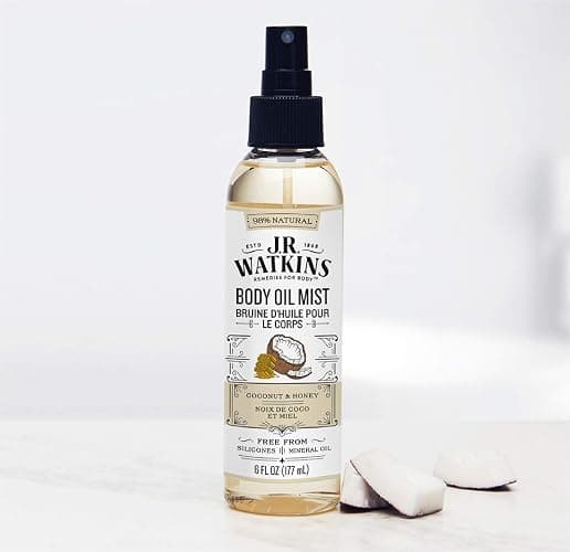 JR Watkins Natural Hydrating Body Oil Mist, Coconut Milk & Honey, Moisturizing Body Oil Spray for Glowing Skin and Cruelty Free, 6 fl oz thumbnail 3