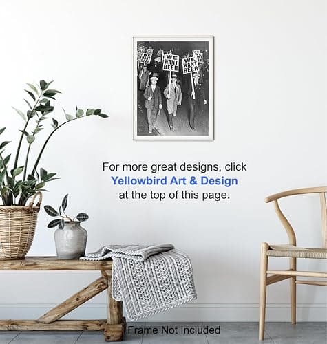 Vintage Prohibition Beer Poster LARGE 11x14 - Unique Wall Art Decor for Home, Bar, Cafe - Funny Saying Retro Art Print - Bar Room Decor - Vintage Decorations - Bar Art - Retro Decor - Funny Saying thumbnail 6
