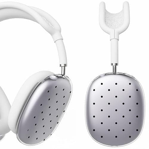 BlHMCASE Headphone Cover for AirPods Max, Cute Black Polka Dot Clear Ear Cups Covers, White Silicone Ear Pad Case Headband Cover for Apple AirPods Max thumbnail 6