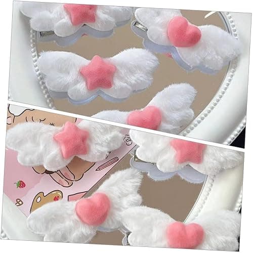 FRCOLOR 4 Stück-pack Engelsflügel Haarspangen mit Flügel Design Weiche Haarclips für Frauen und Mädchen Modische Haar Accessoires für Styling und Frisuren thumbnail 9