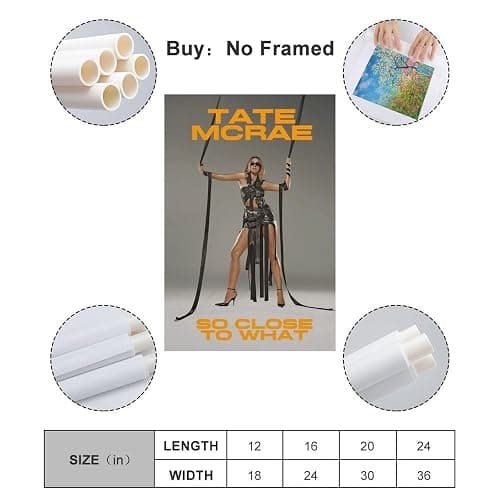 Tate McRae So Close To What 3 Posters & Prints on Canvas Wall Art Poster for Room Decor Unframe:12x18inch(30x45cm) thumbnail 2