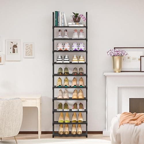 OYREL Shoe Rack, Sturdy Metal Shoe Rack Organizer,Narrow Shoe Racks for Closets,Shoes Rack,Shoe Stand,Shoe Shelf thumbnail 9
