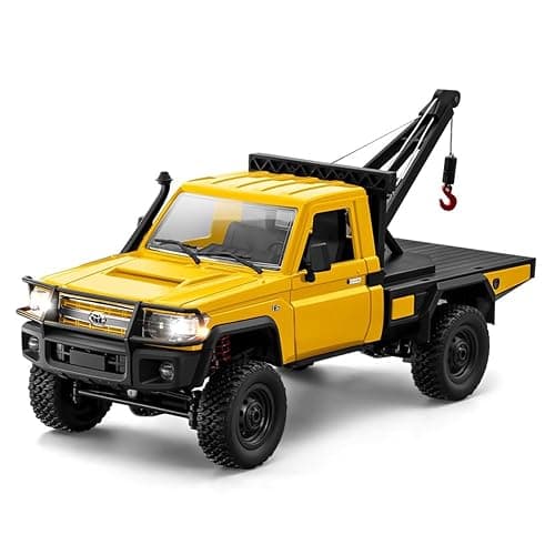 SVERTIBO 1/12 RC Crane Truck, MN-82T LC79 RTR RC Crawler, 4WD Off-Road Tow Car RTR 2.4GHz RC Pick-up Trail Truck for Adults Hobby Toys (Yellow) - Image 1