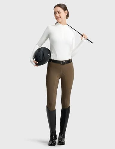 FitsT4 Sports Women's Full Seat Riding Tights Active Silicon Grip Horse Riding Tights Equestrian Breeches thumbnail 2