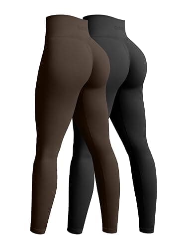 OQQ Women's 2 Piece Yoga Legging Seamless Workout High Waist Butt Liftings Athletic Leggings - Image 1