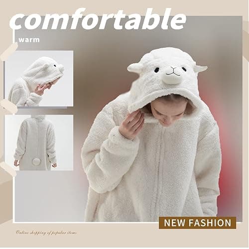 Snug Fit Unisex Adult Onesie Pajamas, Flannel Cosplay Animal One Piece Halloween Costume Sleepwear Homewear thumbnail 5