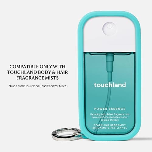 Touchland Body Mist Silicone Case with Keyring, 2 FL OZ - Azure Blue thumbnail 2