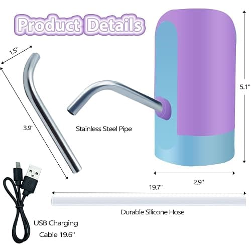 Intoypad Water Table Pump, Battery Powered Water Pump for Kids 3 Hours Non-Stop Fun Summer Outdoor Water Play Table Accessories for Step2 Water Table Toys for Kids Toddlers Purple thumbnail 2
