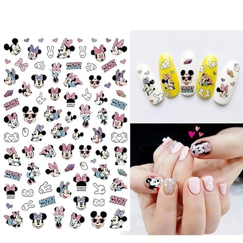 Cartoon Nail Art Stickers Decal 3D Self-Adhesive Nail Decals Cute Cartoon Nail Art Supplies Luxury Designer Nail Stickers for Women Manicure Acrylic Nails Decoration Accessories 8 Sheets thumbnail 4