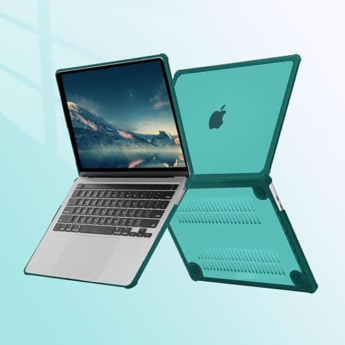 MOSISO Compatible with MacBook Pro 13 inch Case M2 2025-2016 A2338 M1 A2251 A2289 A2159 A1989 A1708 A1706, Anti-Cracking Heavy Duty Plastic TPU Bumper Hard Case&Keyboard Skin&Screen Film, Teal Green thumbnail 5