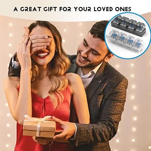 2 Pcs Keyboard Fidget Toy for Adults Fidget Clicker Decompression Fidget Keychain Stress Relief Presents for Adult to Relief Stress Pass The Time（Black and White） thumbnail 7