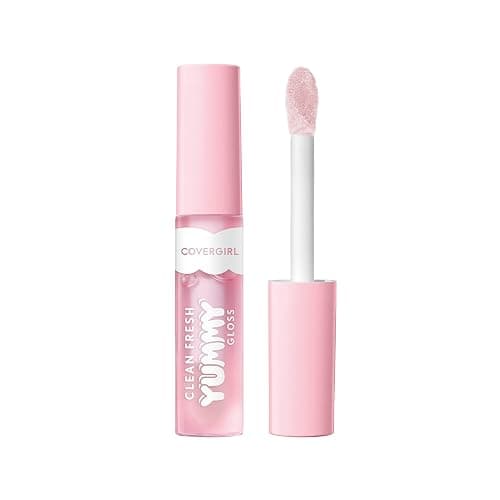 COVERGIRL Clean Fresh Yummy Lip Gloss, Sheer, Natural Scents, Vegan Formula - 100 Let's Get Fizzical, 0.33 fl oz - Image 1