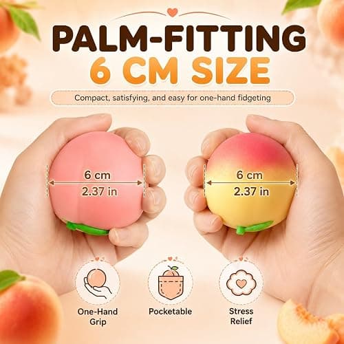 Crunchy Squishy (Crunchy Pink Peach) | Durable Portable Slow Rebound Calming Tool for Kids Adults thumbnail 5