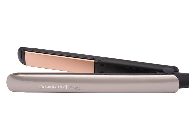 Remington Glätteisen Profi [Hitzeschutzsensor um Haarschäden zu verringern] Keratin Protect (hochwertige Keratin-Keramikbeschichtung mit Mandelöl) Digitales Display, 160-230°C, Haarglätter S8593 | Hitzeschutzsensor zur Verringerung von Haarschäden, Federnd gelagerte Stylingplatten, 15 Sekunden Aufheizzeit thumbnail 2
