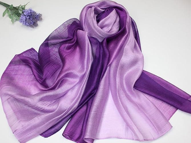 SNUG STAR Cotton Silk Scarf Elegant Soft Wraps Color Shade Scarves for Women thumbnail 2