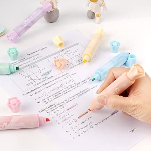 chosch Candy Shape Highlighters, Assorted colors,Chisel Tip,Water Based,Quick Dry& Write Smoothly 6 Macaron Colors (CANDY HIGHLIGHTER) thumbnail 2
