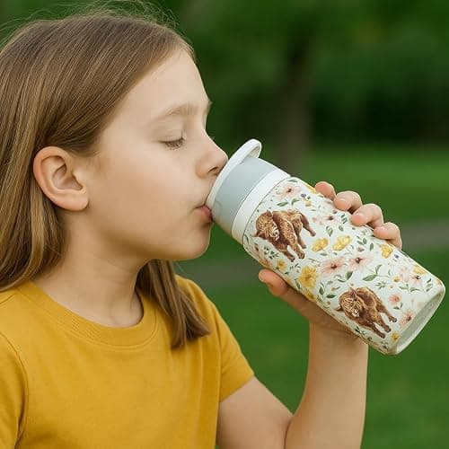 Stainless steel water bottle 40oz cup Longhorn Bottle Bull tumbler Cow gift Western cup Western water bottle (32oz White(72)-Highland cow(TPJ46)) thumbnail 5