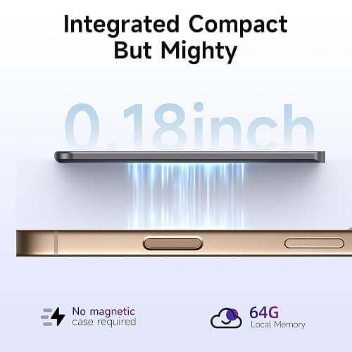 Mugukue AI Voice Recorder, 64GB Audio Note Recorder – 73H Battery, USB-C Fast Charge, Magnetic Clip, 118-Language Transcription, AI Noise Cancellation, App Control, for Lectures, Meetings, Calls- Gray thumbnail 6