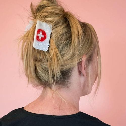 Generic Personalized Hair Claw, Arrow Trash Can Medicine Box Bioacetate Hair Claw, Funny Hair Claw Hair Accessories for Best Friend (Prescription) thumbnail 7