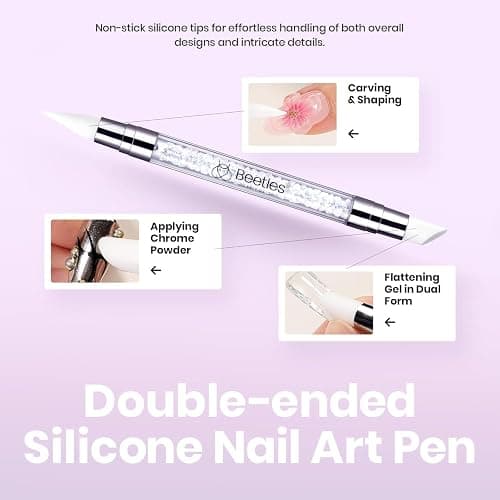 Beetles 3D Gel Nail Art Kit-Crystal Orb 3D Nail Art Clear 1 oz 5 in 1 Non-Sticky Hand Sculpting Building for Beginner DIY Salon at Home,Clear Solid Builder Nail Gel, UV & LED Lamp Cured Needed thumbnail 6