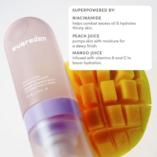 Evereden Kids Multi-Vitamin Hydrating Face Mist | Nourishing Face Spray, Preppy Skincare Essential for Ages 6+ | Clean Formula Safe for Sensitive Skin | Multi-Vitamin Complex, Peach & Mango Juice thumbnail 6