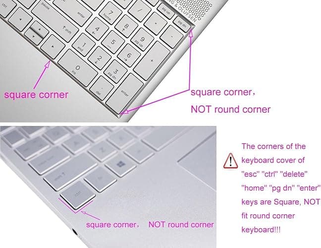 Keyboard Skin Compatible for HP 15.6" 15-dw/dy 15-ef/da/db 15-bs/bw 15t 15z 15t-dy200 15t-dw300/HP Envy x360 2-in-1 15.6''/HP Spectre x360 15t eb0043dx/HP Envy 17 17.3 17t 17M 17-by/bs/bw (Lovely) thumbnail 3