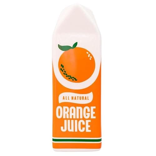 ban.do Vintage Inspired Orange Juice Vase, The Original Rise and Shine Decorative Ceramic Vase, OJ Carton, Retro/Unique/Eclectic/Novelty Accent for Home/Kitchen/Office, Orange Juice - Orange Juice thumbnail 2