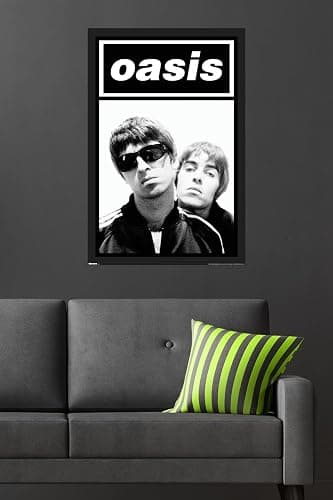 Oasis - Black and White Wall Poster, 34L" x 22.4W", Unframed Version thumbnail 4