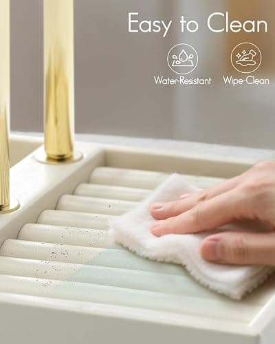 Vlando Jewelry Stand Organizer with Ring Holder, Jewelry Holder Organizer with Tray, Necklace Bracket Earring Holder - Cloud White thumbnail 5