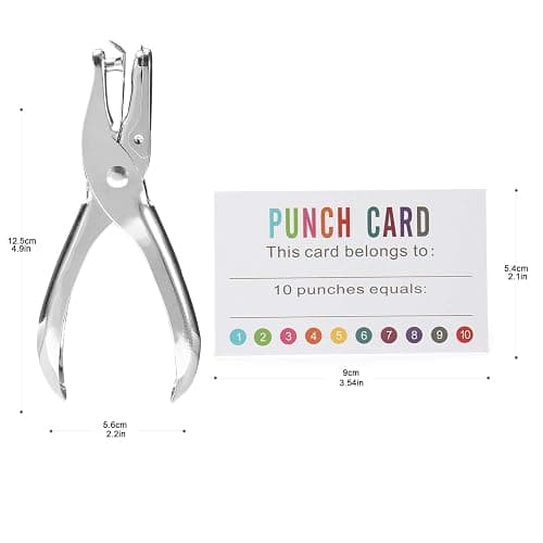 ONEDONE Punch Cards (Pack of 200) Reward Punch Cards for Classroom Behavior Incentive Awards for Kids Students Teachers Home Classroom School Business Loyalty Gift Card - 3.5" x 2" thumbnail 3
