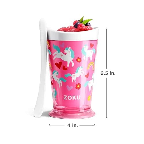 ZOKU Original Slush and Shake Maker, Slushy Cup for Quick Frozen Homemade Single-Serving Slushies, Fruit Smoothies, and Milkshakes in Minutes, BPA-free, Unicorn thumbnail 3