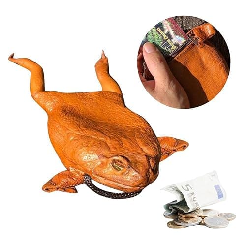 Stylebest Cane Toad Full Body Wallet, Latex Purse with Lanyard for Credit Cards and Cash, Stylish Retro Design Friends, 24x13.5cm (Pink money bag) thumbnail 7