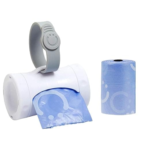 Ubbi Retractable On the Go Bag Dispenser for Baby Travel, Diaper Accessory Must Have for Newborn, Helpful Item, Baby Gift, Lavender Scented, White - White - 1 Count (Pack of 1)