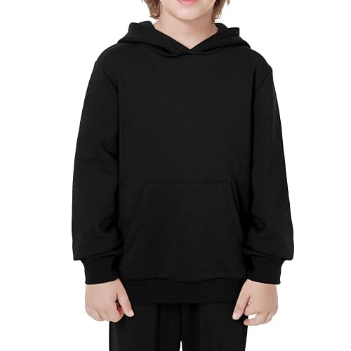 Kid Nation Kids' Soft Brushed Fleece Casual Basic Pullover Hooded Sweatshirt Hoodie for Boys or Girls 4-12 Years thumbnail 6