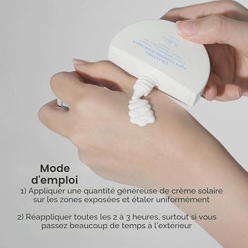Dr.Althea Aqua Glowing Sunscreen | Crème Solaire Hydratante pour Tous Types de Peau | Base Hydratante Non Collante pour le Maquillage | Protection Solaire Visage Vegan Coréenne (45 ml, SPF50 PA++++) thumbnail 7